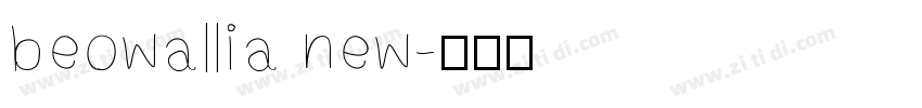 beowallia new字体转换